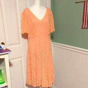 Rabbit Designs Dress Lace With Lining Peach Pink Color 18 Prom Wedding